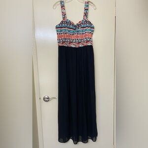 Y2K Patterned Maxi Dress